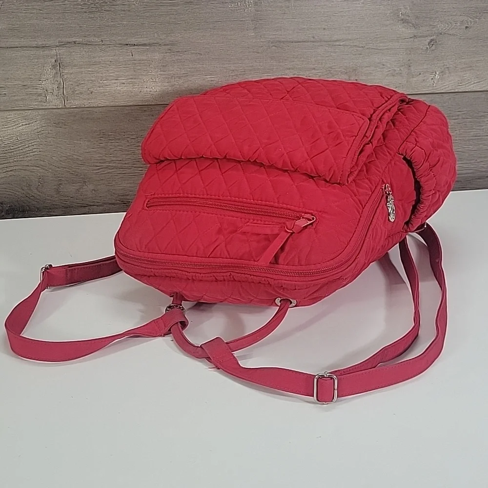 Vera Bradley Quilted Red Women's Backpack - Versatile Everyday Bag